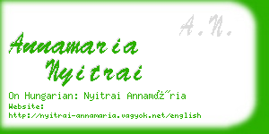 annamaria nyitrai business card